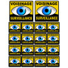 voisinage surveillance - 2 autocollants 10x10cm 16 autocollants 5x5cm - Autocollant(sticker)
