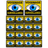 voisinage surveillance - 2fois 10cm - 16fois 5cm - Autocollant(sticker)