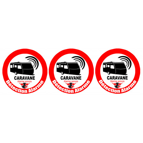 Alarme pour Caravane -  stickers de 5cm - Autocollant(sticker)