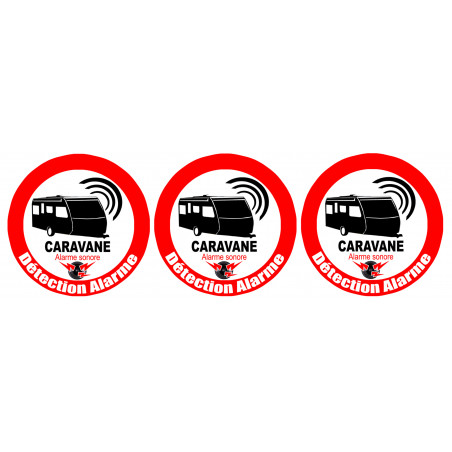 Alarme pour Caravane -  stickers de 5cm - Autocollant(sticker)