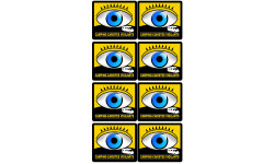 camping-caristes vigilants - 8 stickers 5cm - Autocollant(sticker)