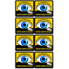 camping-caristes vigilants - 8 stickers 5cm - Autocollant(sticker)