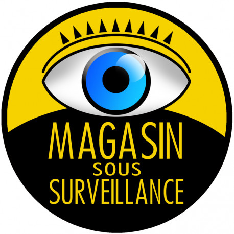 Magasin sous surveillance - 20x20cm - Autocollant(sticker)