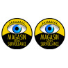 Magasin sous surveillance - 2 stickers 5x5cm - Autocollant(sticker)