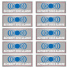 bâtiment sous protection - 10 stickers de 7x2.5cm - Sticker/autocolla