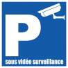 Parking sous vidéo surveillance - 10x10cm - Autocollant(sticker)