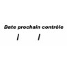 date prochain contrôle - 15x6cm - Autocollant(sticker)