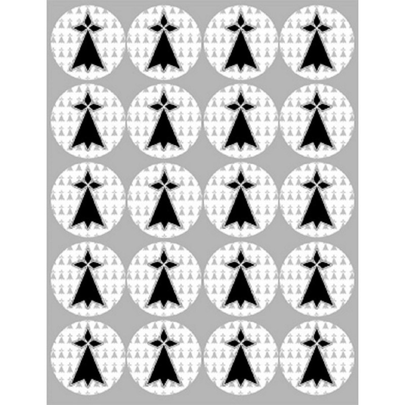 Hermine Bretagne (20 fois 5cm) - Sticker/autocollant