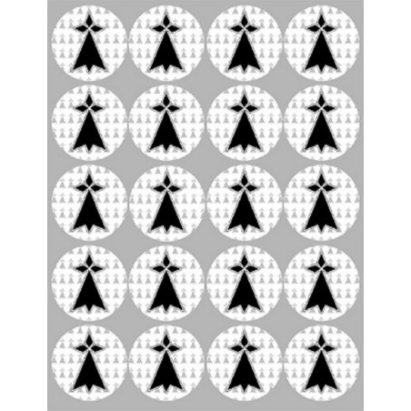 Hermine Bretagne (20 fois 5cm) - Sticker/autocollant