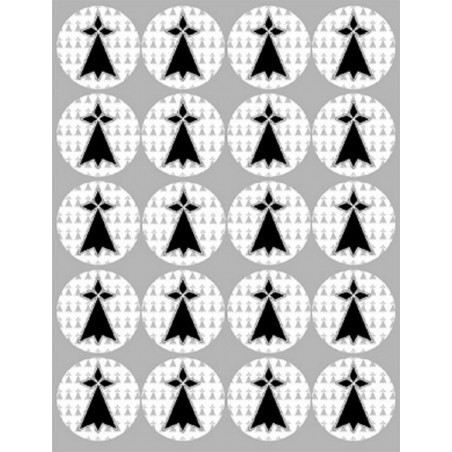 Hermine bretonne - 20fois 5cm - Autocollant(sticker)