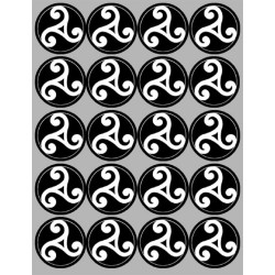 Triskèle (20 fois 5cm) - Sticker/autocollant