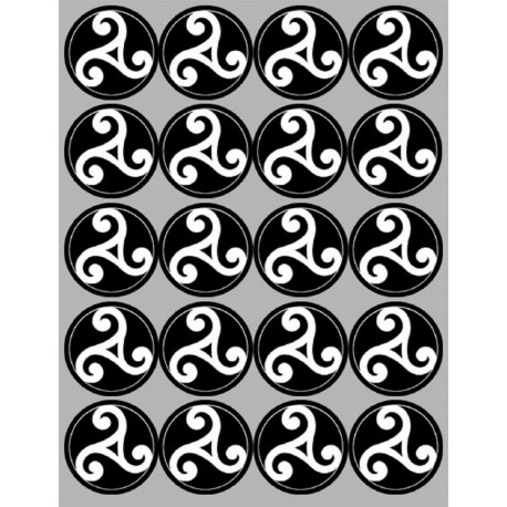 Triskèle (20 stickers de 5cm) -  Sticker/autocollant