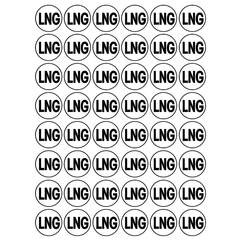 Série LNG - 48 stickers de 2.8cm - Sticker/autocollant