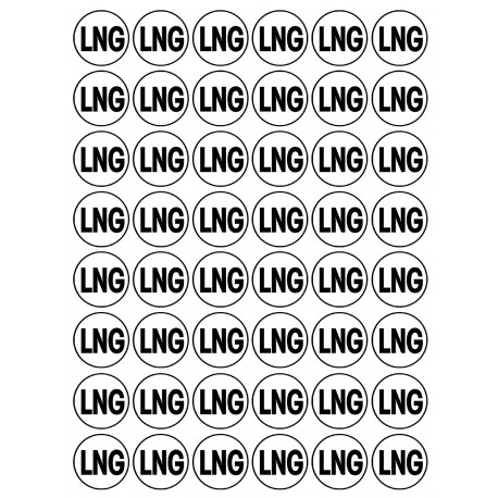 Série LNG - 48 stickers de 2.8cm - Autocollant(sticker)