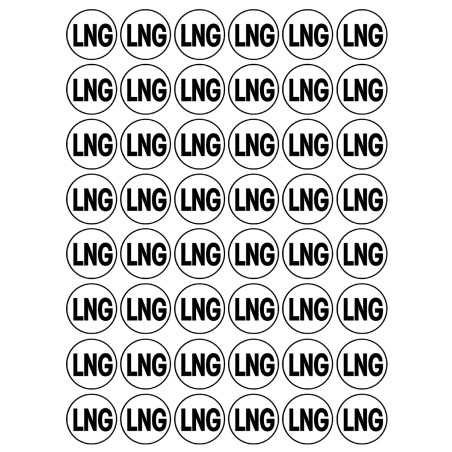 Série LNG - 48 stickers de 2.8cm - Sticker/autocollant
