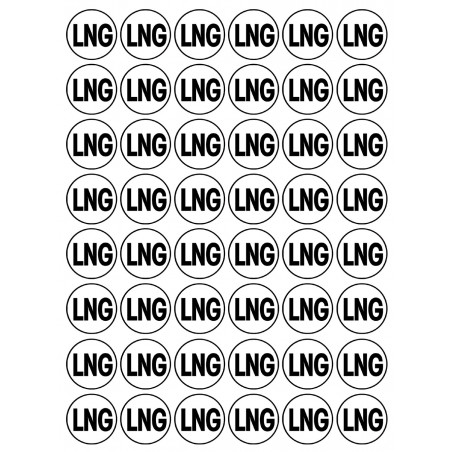 Série LNG - 48 stickers de 2.8cm - Autocollant(sticker)