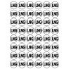 Série LNG - 48 stickers de 2.8cm - Autocollant(sticker)
