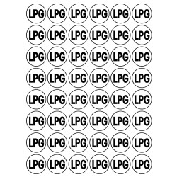Série LPG - 48 stickers de 2,8cm - Sticker/autocollant