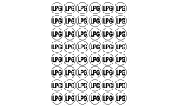 Série LPG - 48 stickers de 2,8cm - Autocollant(sticker)