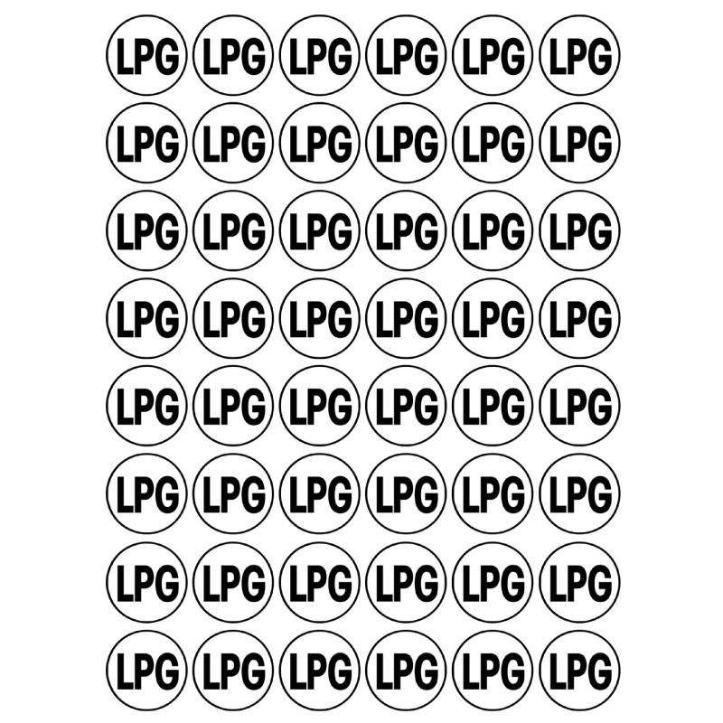 Série LPG - 48 stickers de 2,8cm - Sticker/autocollant