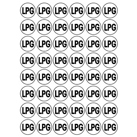 Série LPG - 48 stickers de 2,8cm - Autocollant(sticker)