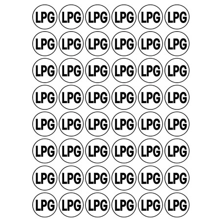 Série LPG - 48 stickers de 2,8cm - Sticker/autocollant