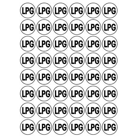 Série LPG - 48 stickers de 2,8cm - Autocollant(sticker)