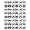 Série LPG - 48 stickers de 2,8cm - Sticker/autocollant