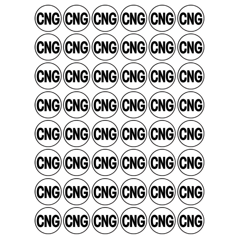 Série CNG - 48 stickers de 2.8cm - Sticker/autocollant
