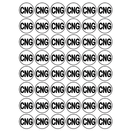 Série CNG - 48 stickers de 2.8cm - Sticker/autocollant