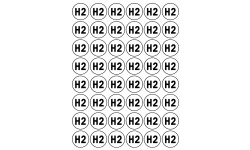 Série H2 - 48 stickers de 2.8cm - Autocollant(sticker)