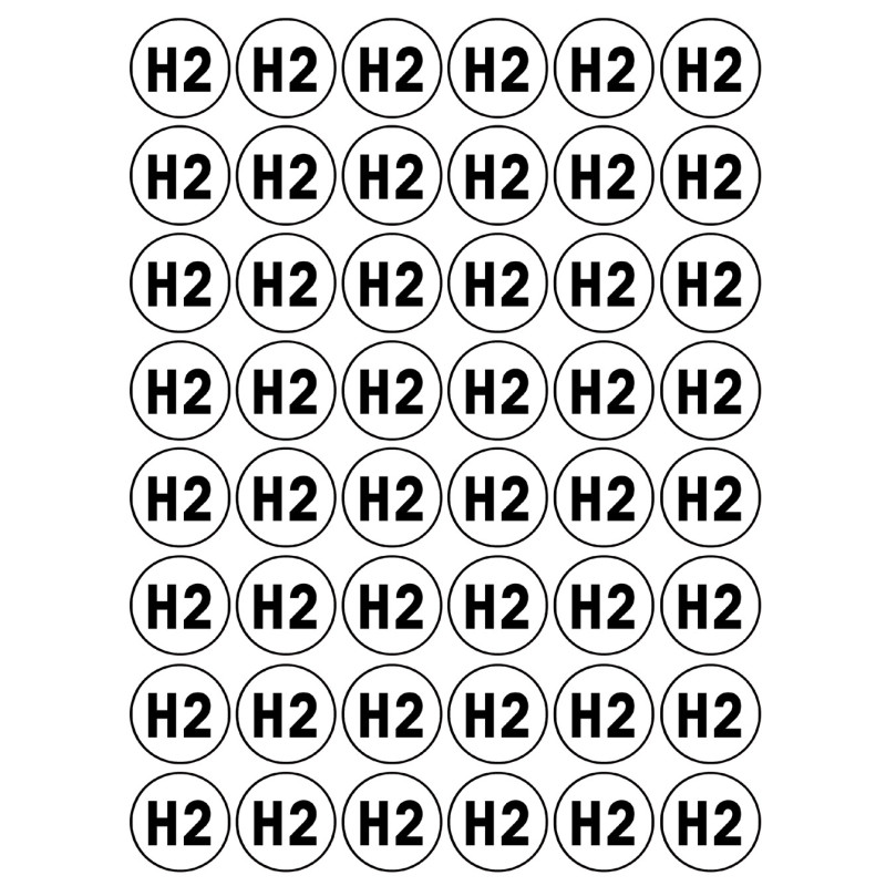 Série H2 - 48 stickers de 2.8cm - Sticker/autocollant