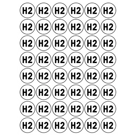 Série H2 - 48 stickers de 2.8cm - Autocollant(sticker)