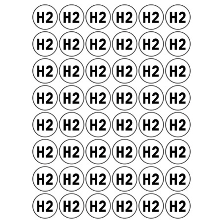 Série H2 - 48 stickers de 2.8cm - Sticker/autocollant