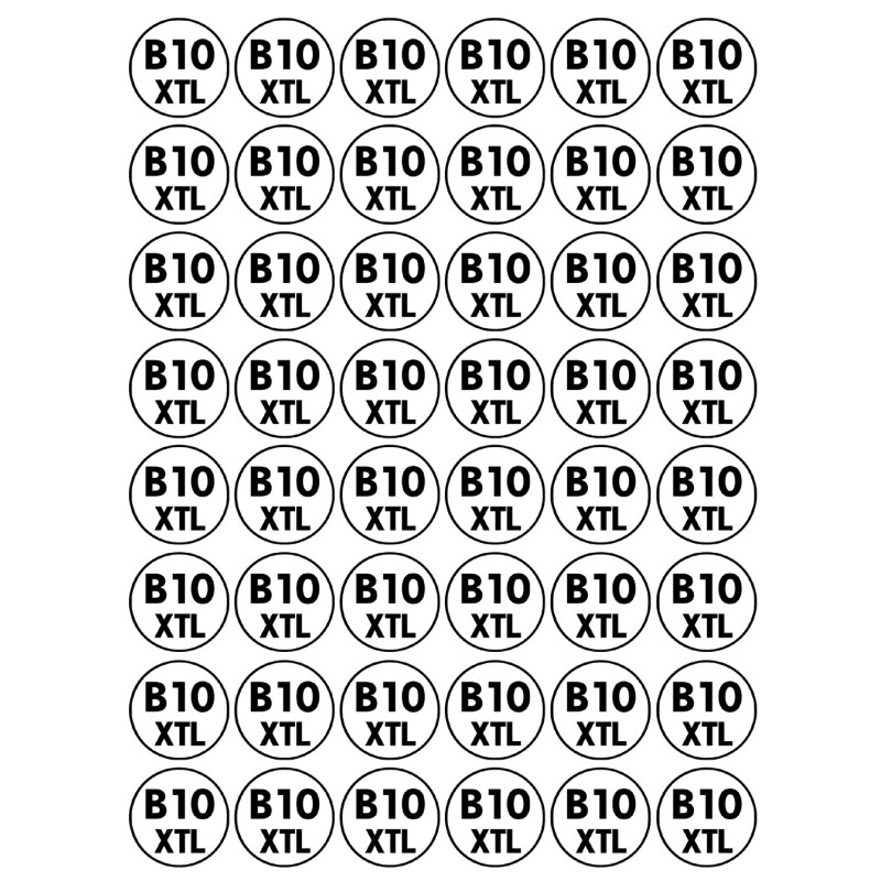 Série B10 - XTL - 48 stickers de 2.8cm - Sticker/autocollant