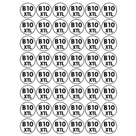 Série B10 - XTL - 48 stickers de 2.8cm - Autocollant(sticker)