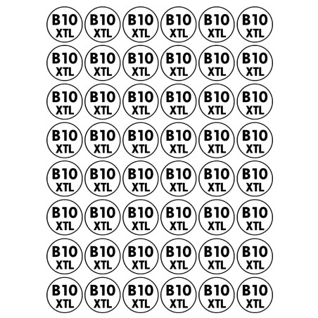 Série B10 - XTL - 48 stickers de 2.8cm - Sticker/autocollant