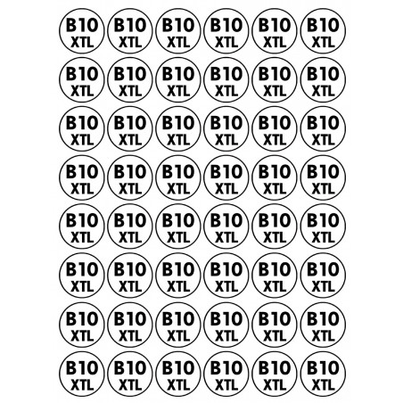 Série B10 - XTL - 48 stickers de 2.8cm - Autocollant(sticker)