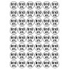 Série B10 - XTL - 48 stickers de 2.8cm - Sticker/autocollant
