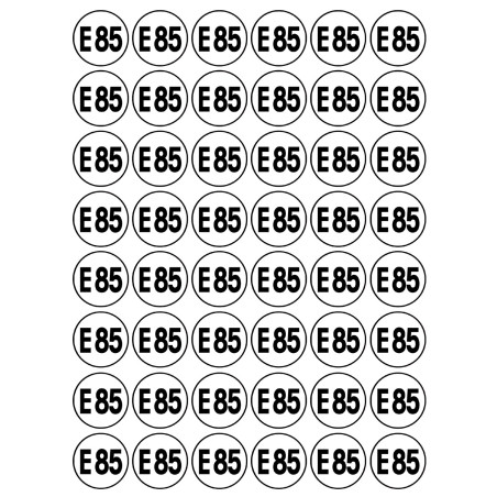 Série E85 - 48 stickers de 2.8cm - Sticker/autocollant