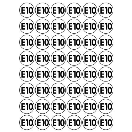 Série E10 - 48 stickers de 2.8cm - Sticker/autocollant