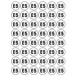 Série E5 - 48 stickers de 2.8cm - Sticker/autocollant