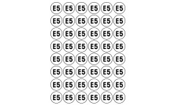Série E5 - 48 stickers de 2.8cm - Autocollant(sticker)