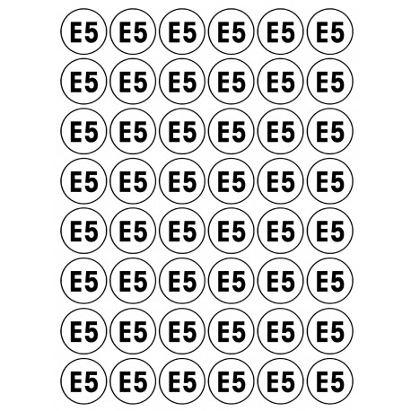 Série E5 - 48 stickers de 2.8cm - Autocollant(sticker)