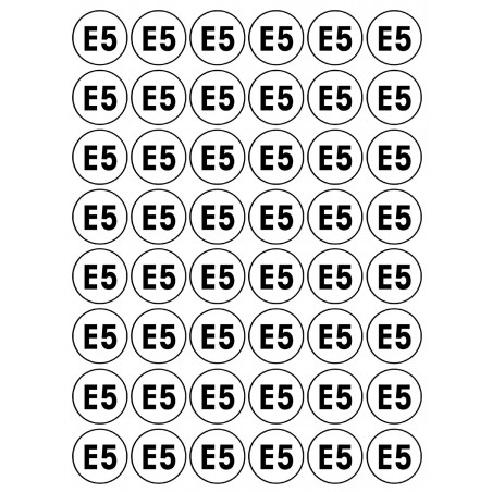 Série E5 - 48 stickers de 2.8cm - Autocollant(sticker)