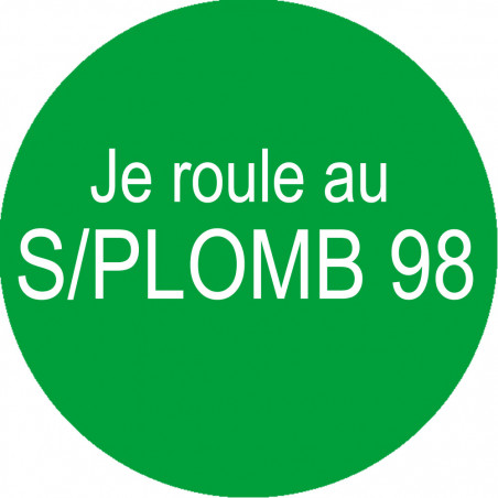 SANS PLOMB 98 - 15cm - Autocollant(sticker)