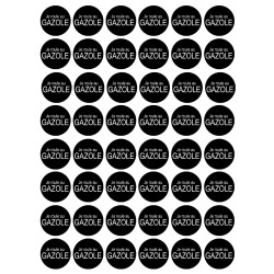 Série PRO GAZOLE - 48 stickers de 2.8cm - Sticker/autocollant