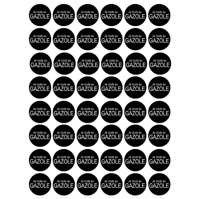 Série PRO GAZOLE - 48 stickers de 2.8cm - Sticker/autocollant