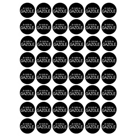 Série PRO GAZOLE - 48 stickers de 2.8cm - Autocollant(sticker)