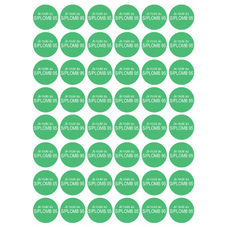 Série PRO SANS PLOMB 95 - 48 stickers de 2.8cm - Autocollant(sticker)